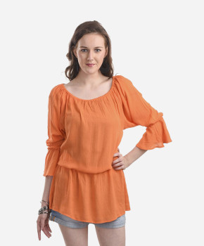 Today Fashion Casual 3/4 Sleeve Solid Women's Top