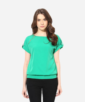 Harpa Casual Short Sleeve Solid Women's Top