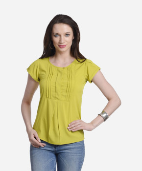 Today Fashion Casual Short Sleeve Solid Women's Top Light Green