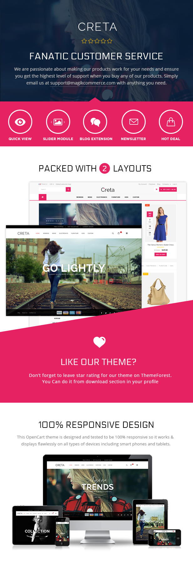 Creta - Flower Shop Responsive OpenCart Theme