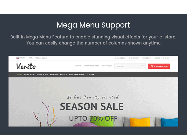 Verito - Furniture Store Responsive OpenCart Theme